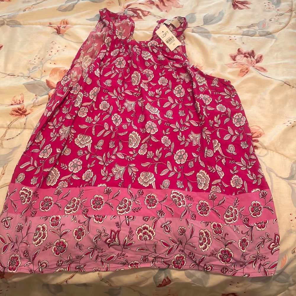 Loft XS pink flower tank